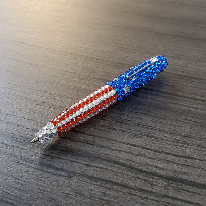 Patriotic Rhinestone Pen