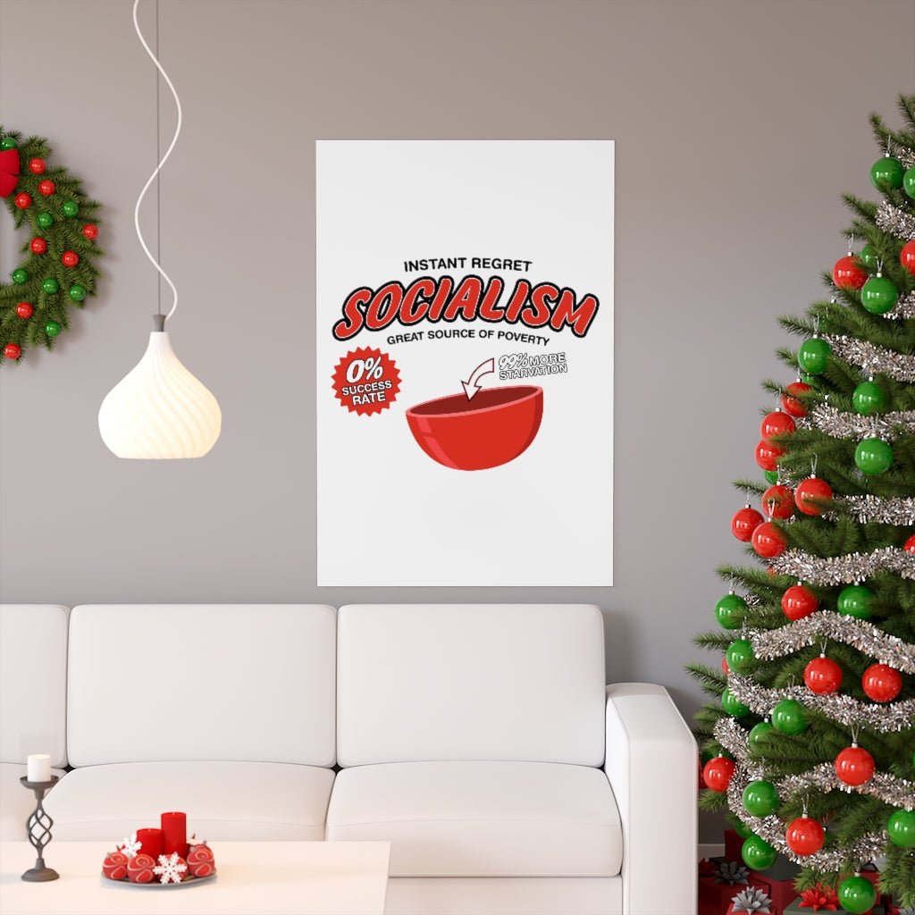 Socialism "Great Source of Poverty" Matte Poster (3 sizes) - PatriotDepot.com