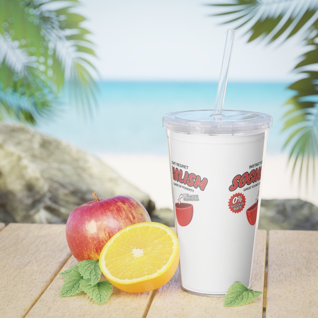 Socialism "Great Source of Poverty" Tumbler Cup - PatriotDepot.com