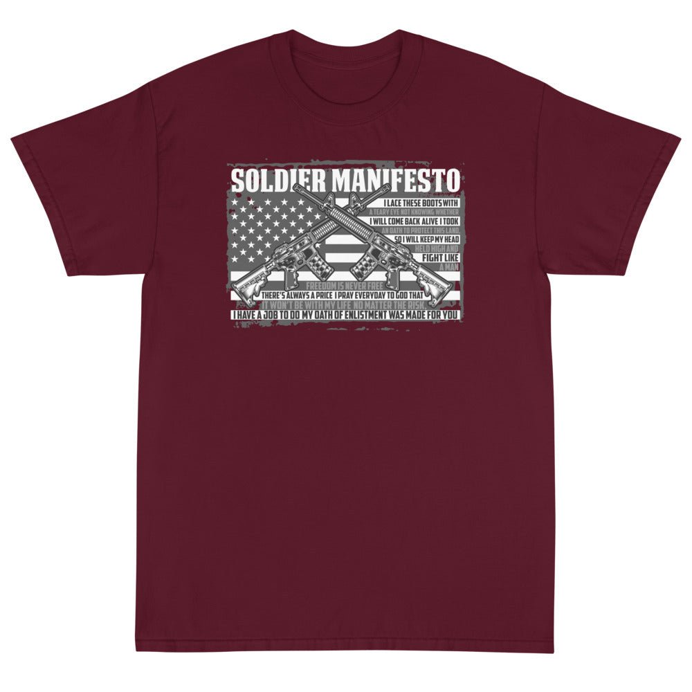 Soldier Manifesto Unisex T-Shirt - PatriotDepot.com