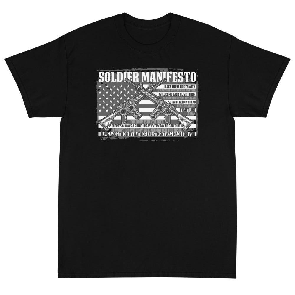 Soldier Manifesto Unisex T-Shirt - PatriotDepot.com