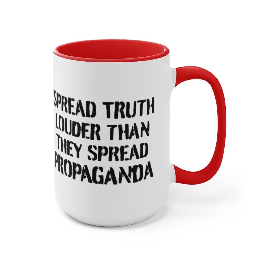 Spread Truth Louder Than Propaganda Mug - PatriotDepot.com