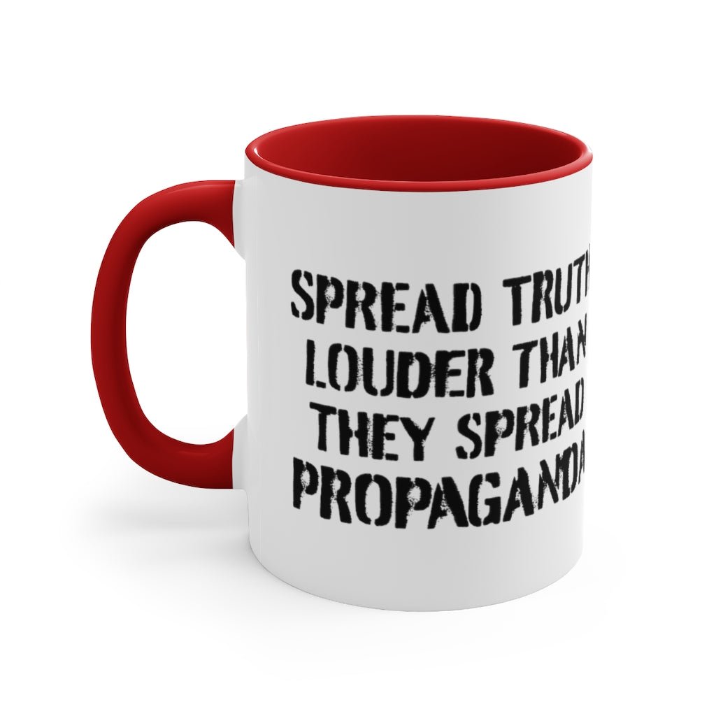 Spread Truth Louder Than Propaganda Mug - PatriotDepot.com
