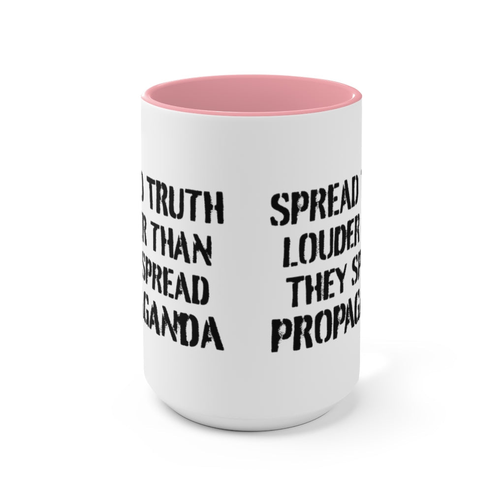 Spread Truth Louder Than Propaganda Mug - PatriotDepot.com