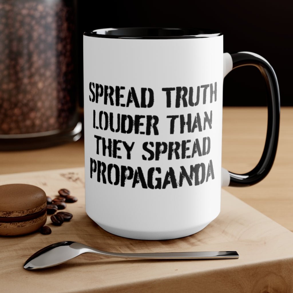 Spread Truth Louder Than Propaganda Mug - PatriotDepot.com