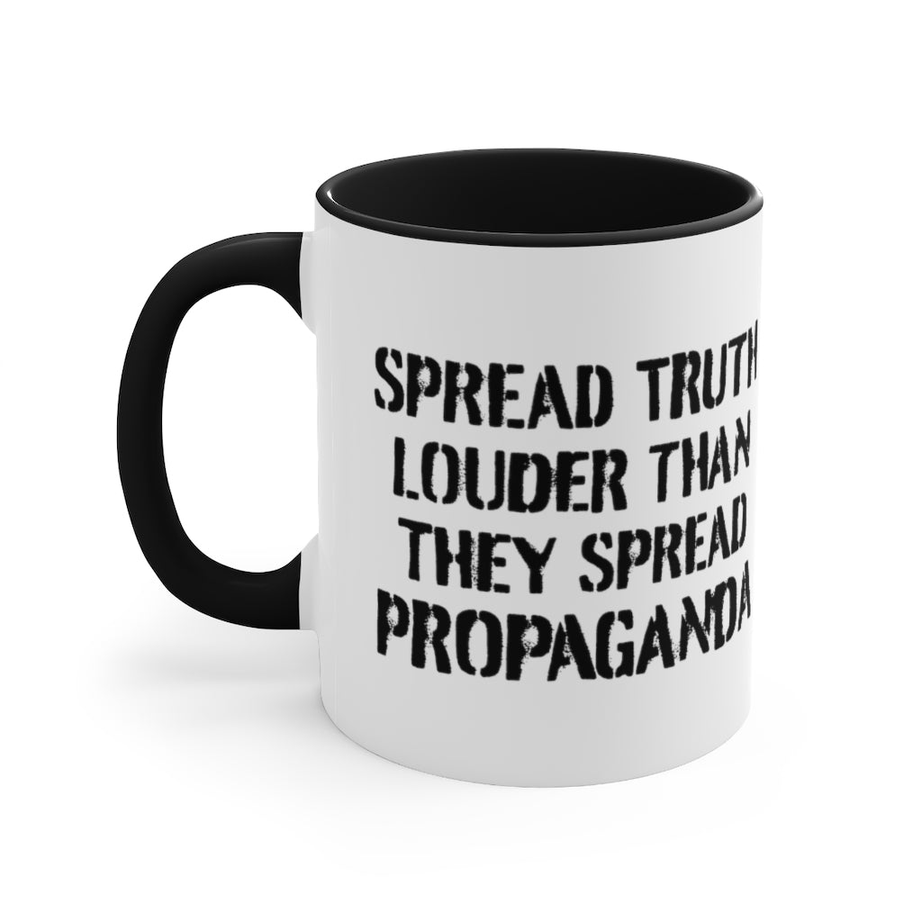 Spread Truth Louder Than Propaganda Mug - PatriotDepot.com