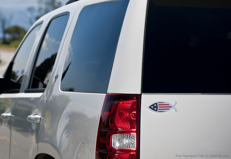 Star - Spangled Fish Auto Emblem - PatriotDepot.com