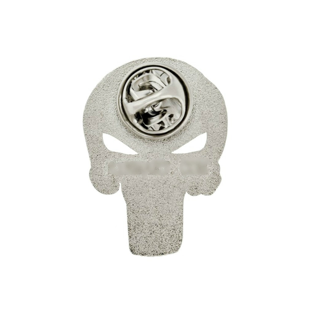 Stars and Stripes Patriotic Skull Pin (Nickel Plated) - PatriotDepot.com