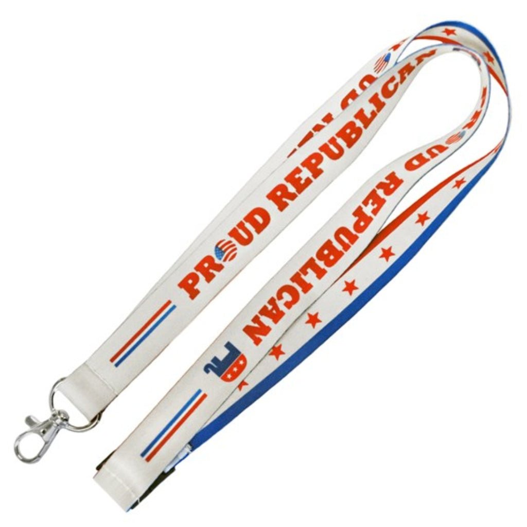 Stars and Stripes Proud Republican Patriotic Lanyard - PatriotDepot.com