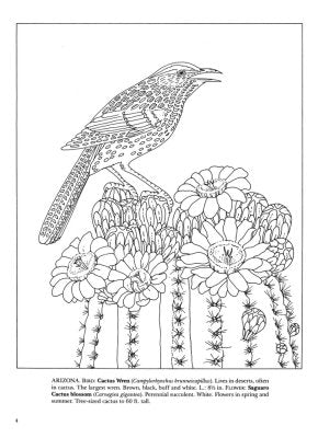 State Birds and Flowers Coloring Book - PatriotDepot.com