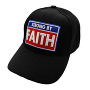 Strong By Faith Embroidered Hat (Black) - PatriotDepot.com