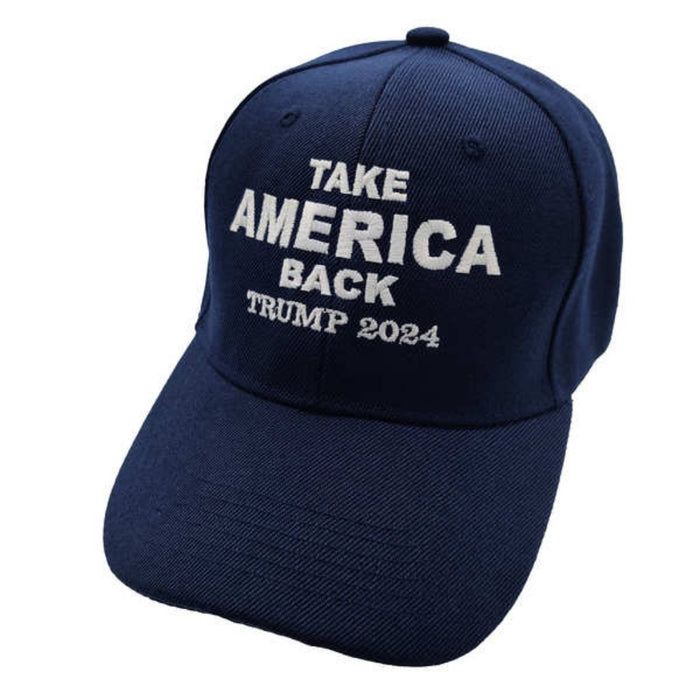 Take America Back Trump 2024 Embroidered Hat (Navy)