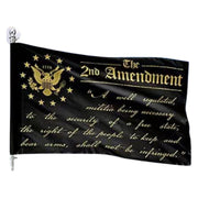 The 2nd Amendment 2’x3’ Flag (Black & Gold) - PatriotDepot.com