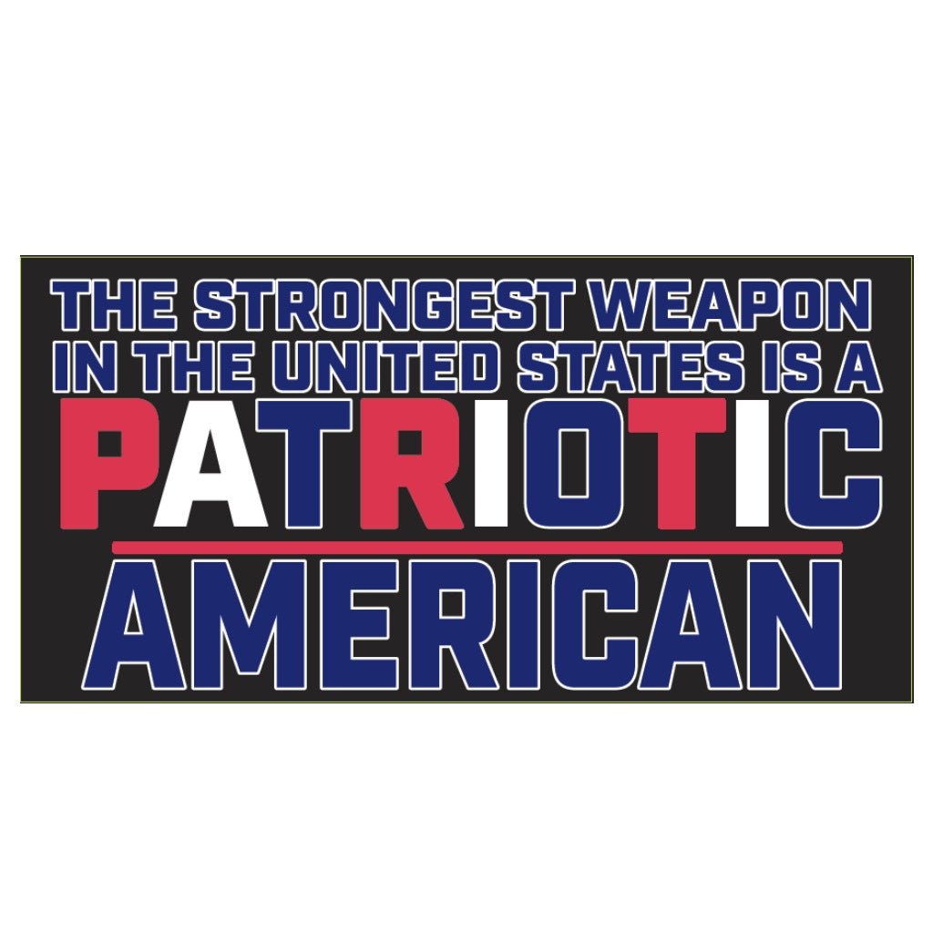 The Strongest Weapon in the United States is a Patriotic American Bumper Sticker - PatriotDepot.com
