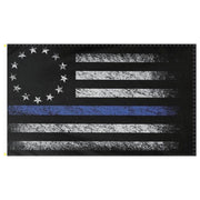 Thin Blue Line Betsy Ross Distressed 3'x5' Flag - PatriotDepot.com