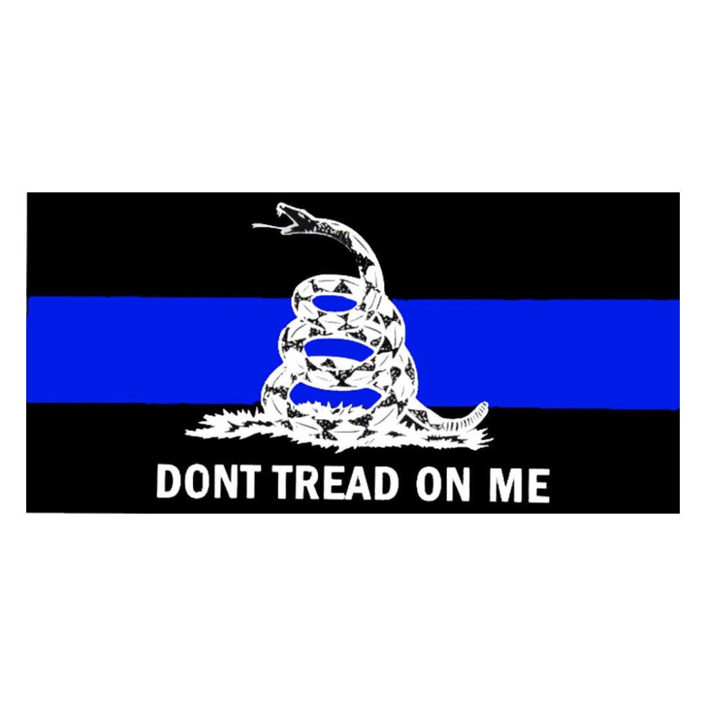 Thin Blue Line Don't Tread on Me Bumper Sticker - PatriotDepot.com