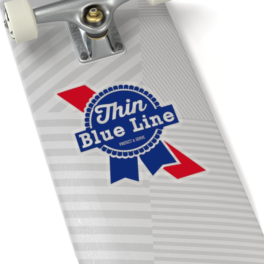 Thin Blue Line Kiss - Cut Stickers (4 Sizes) - PatriotDepot.com