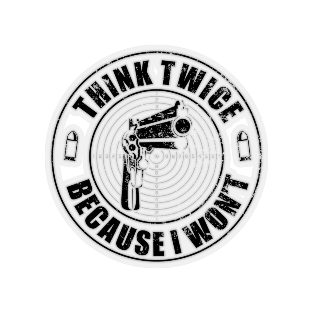 Think Twice Kiss - Cut Stickers (4 sizes) - PatriotDepot.com