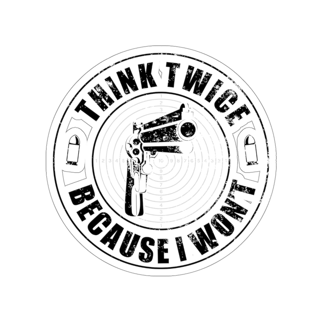 Think Twice Kiss - Cut Stickers (4 sizes) - PatriotDepot.com