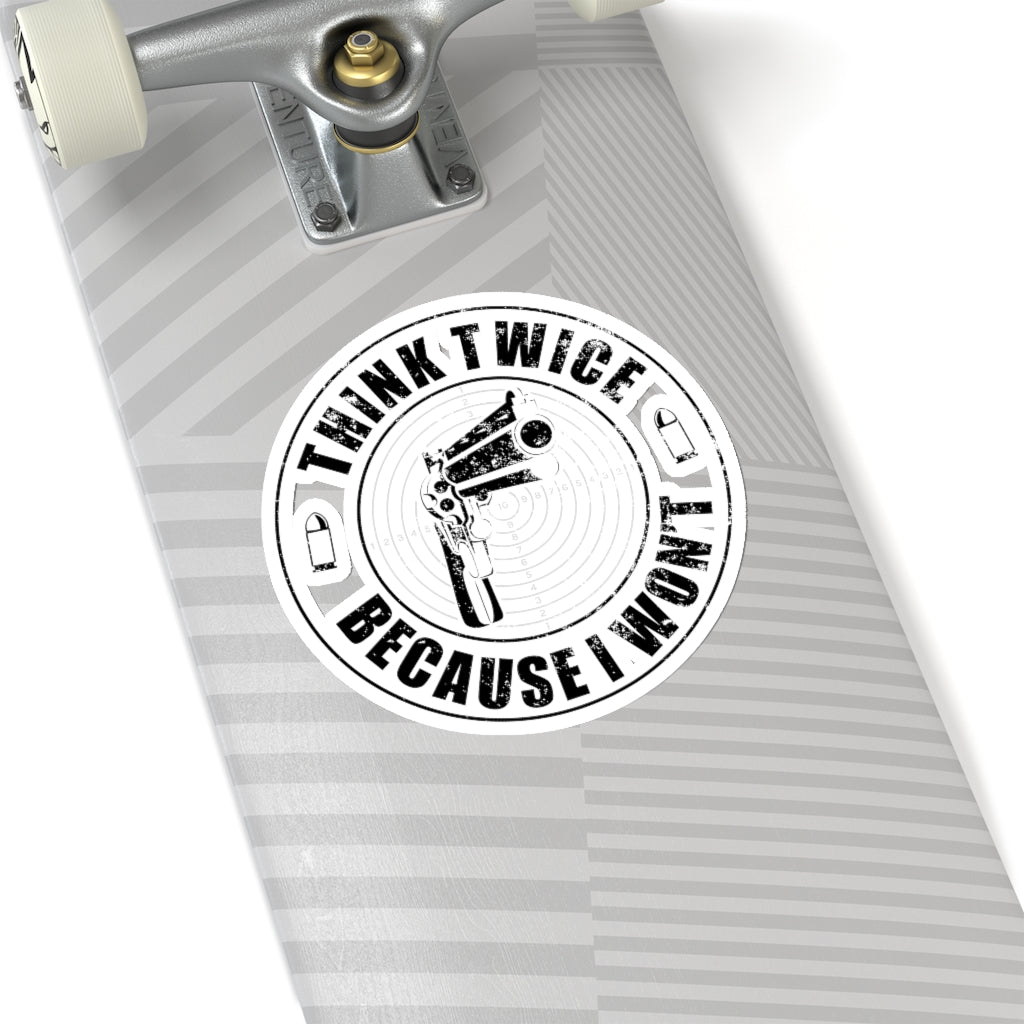 Think Twice Kiss - Cut Stickers (4 sizes) - PatriotDepot.com