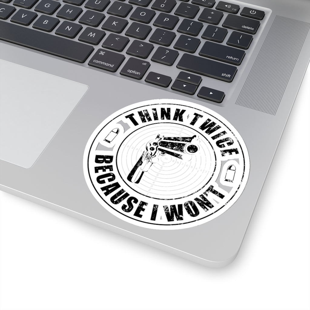 Think Twice Kiss - Cut Stickers (4 sizes) - PatriotDepot.com