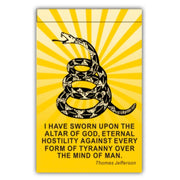 Thomas Jefferson "I Have Sworn" 12"x18" Garden Flag - PatriotDepot.com