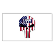 Trump 2024 Patriotic Skull Bumper Sticker - PatriotDepot.com