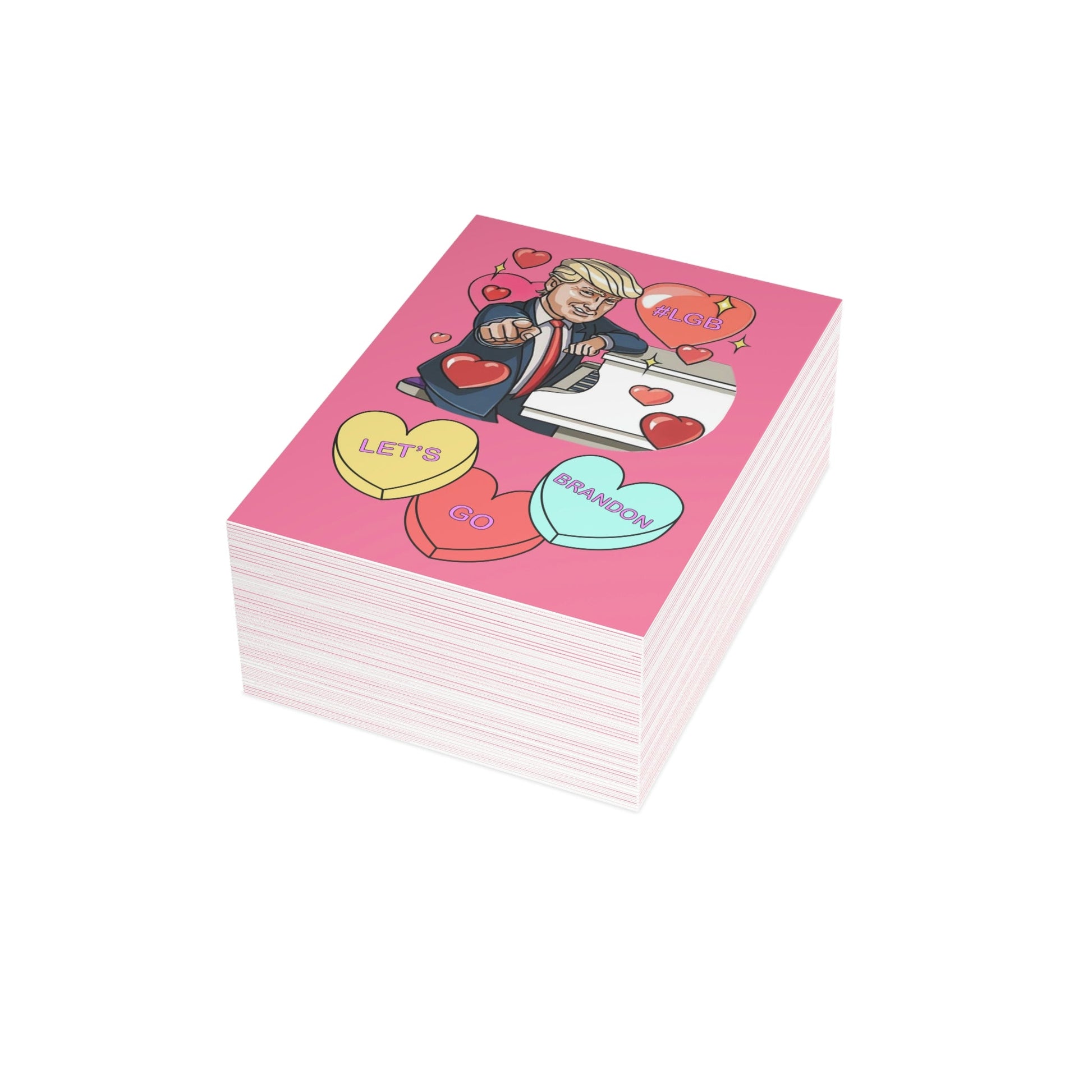 Trump Conversation Hearts Greeting Cards (1, 10, 30, and 50pcs) - PatriotDepot.com