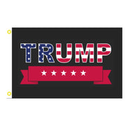 Trump Patriotic 5 Star Flag - PatriotDepot.com