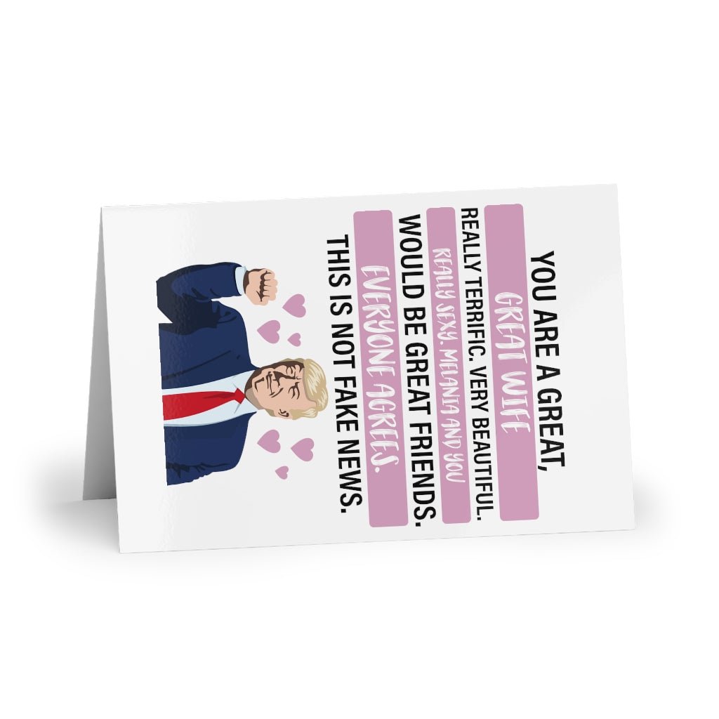 Trump: You are a Great Wife Custom Greeting Card - PatriotDepot.com