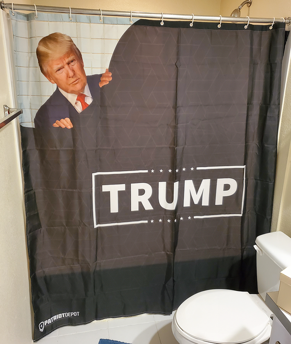 trump bathroom shower curtain