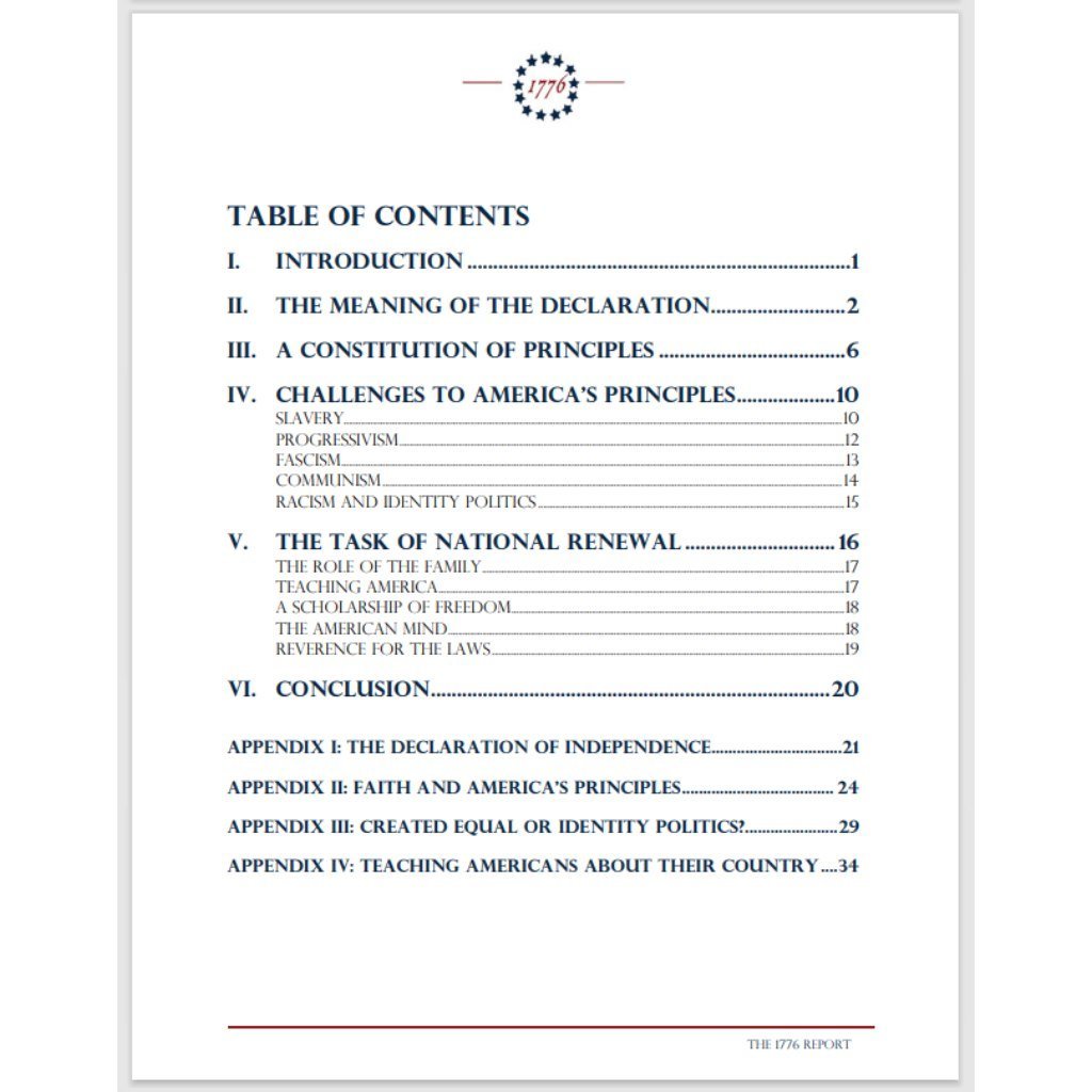 Trump's 1776 Project: The President's Advisory 1776 Commission Paperback - PatriotDepot.com