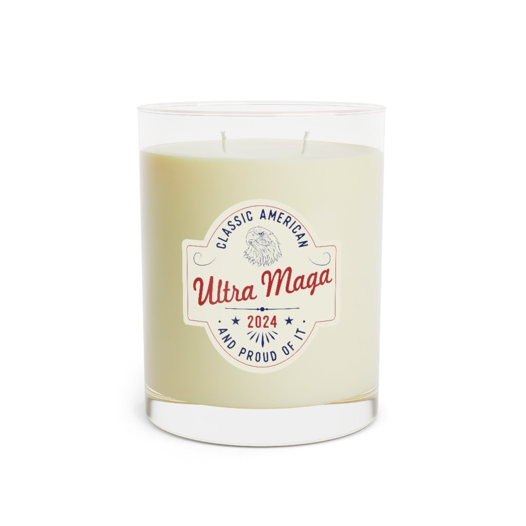 Ultra MAGA "Classic American and Proud of It" Scented Candle - Full Glass, 11oz (3 Scents) - PatriotDepot.com