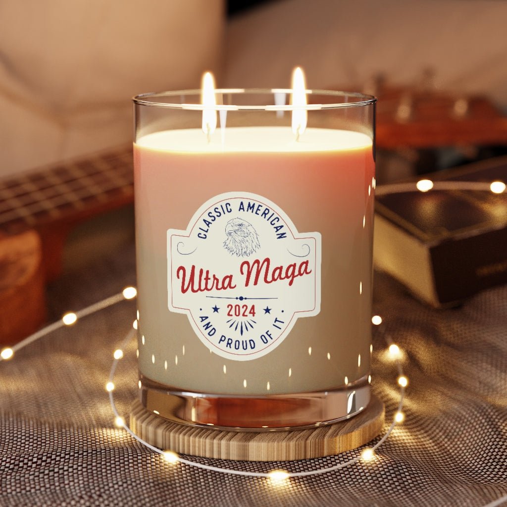 Ultra MAGA "Classic American and Proud of It" Scented Candle - Full Glass, 11oz (3 Scents) - PatriotDepot.com