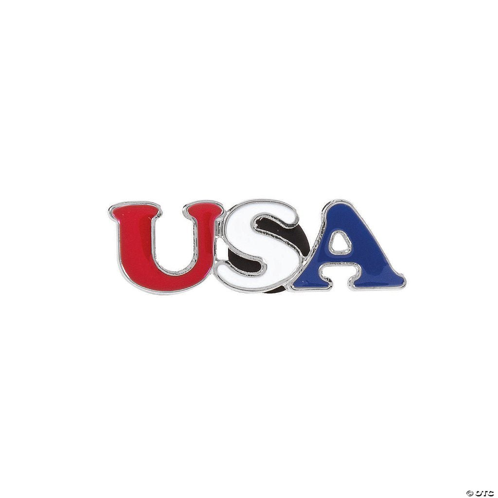 USA Enamel Lapel Pin (Nickel Plated) - PatriotDepot.com