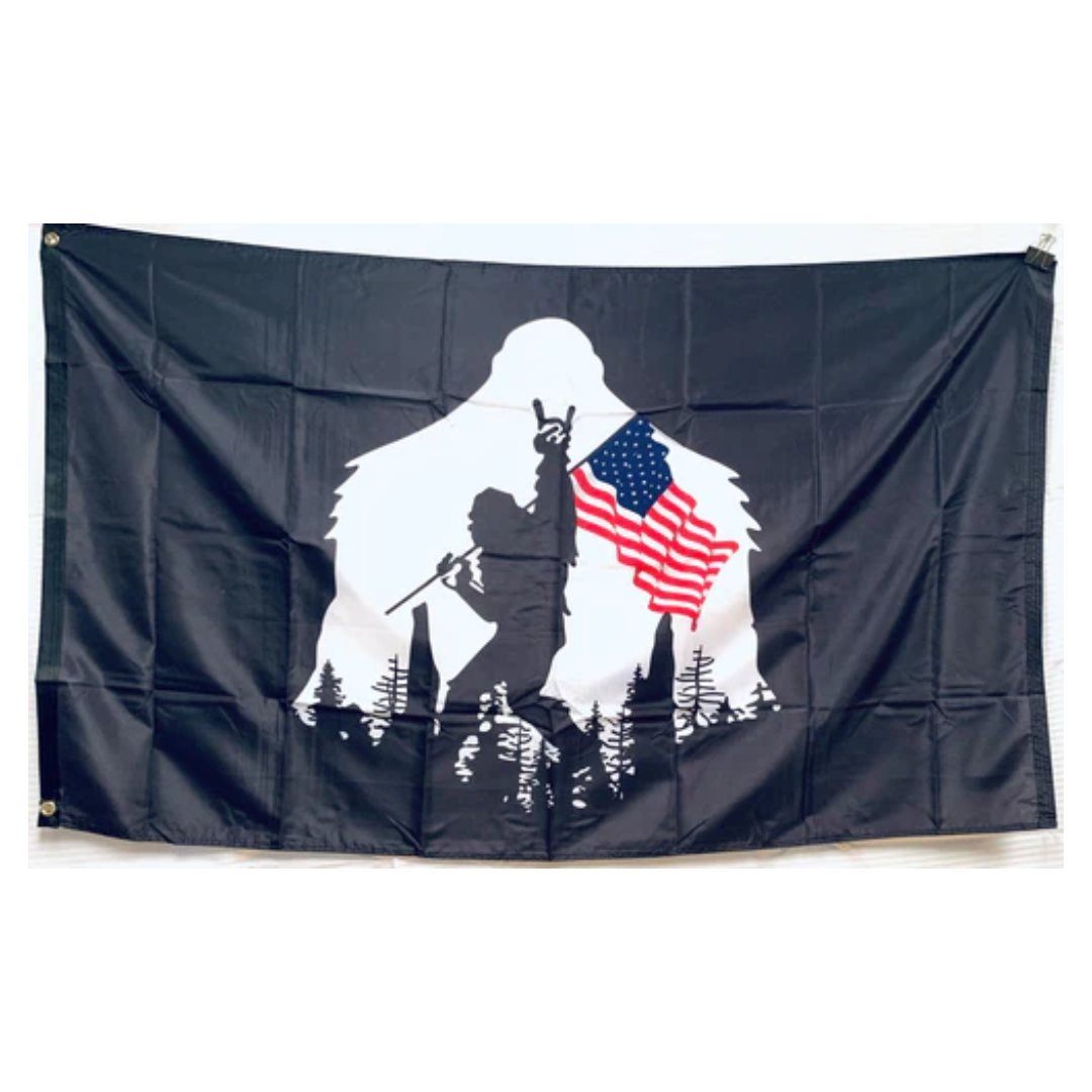 USA Sasquatch Blackout 3'x5' Flag - PatriotDepot.com