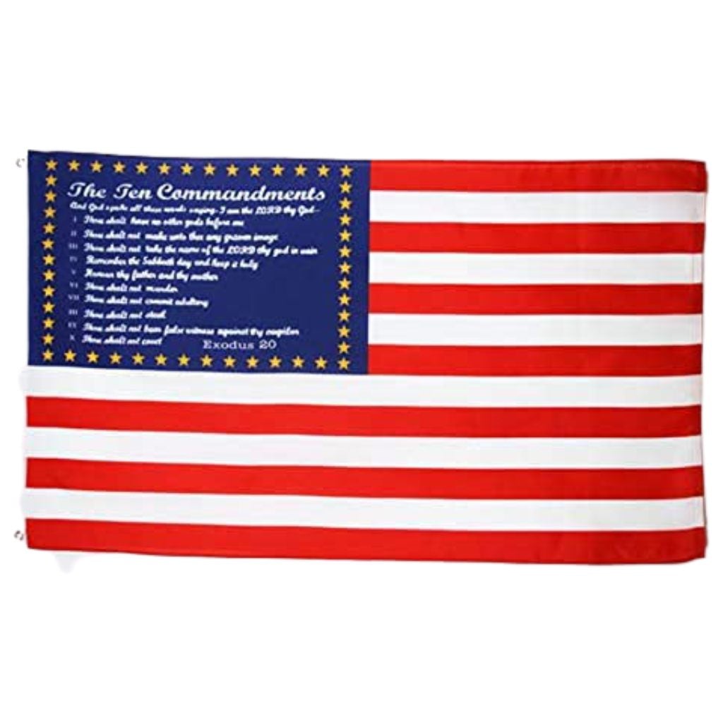 USA Ten Commandments 3'x5' Rough Tex® Flag - PatriotDepot.com