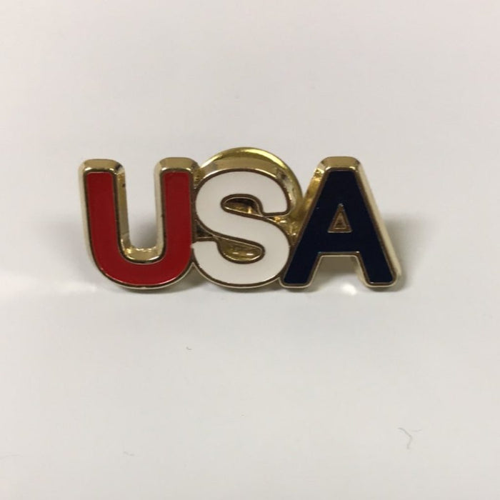 USA Enamel Lapel Pin (Gold Plated)
