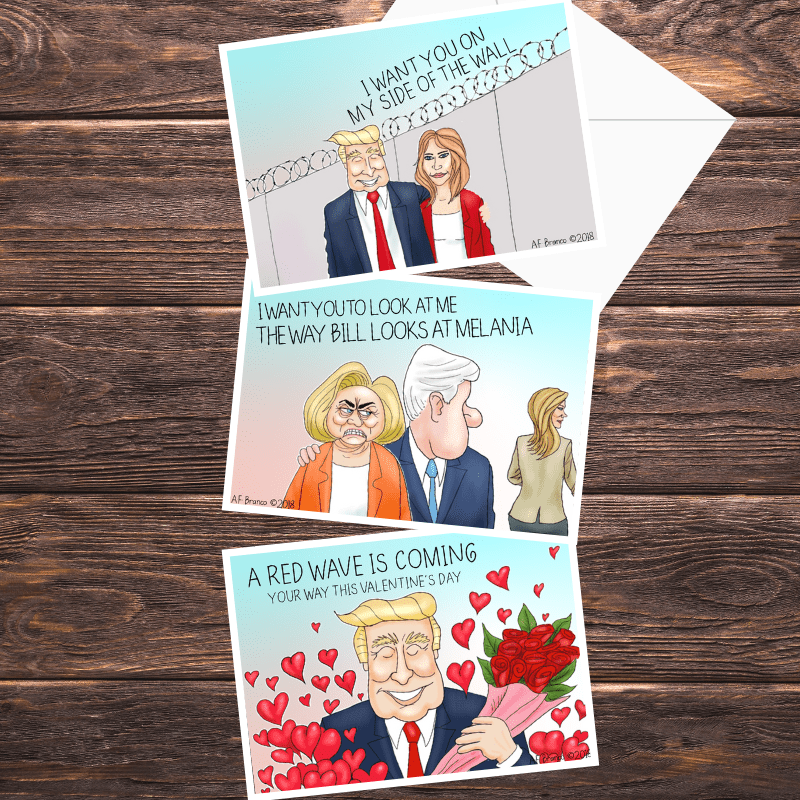 Valentine's Day Cards by Politcal Cartoonist A.F. Branco - PatriotDepot.com
