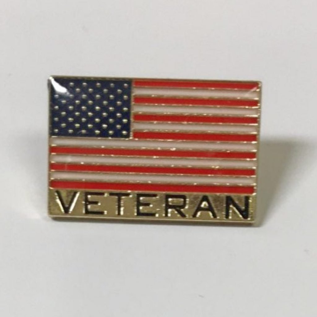 Veteran American Flag Lapel Pin (Gold Plated) - PatriotDepot.com
