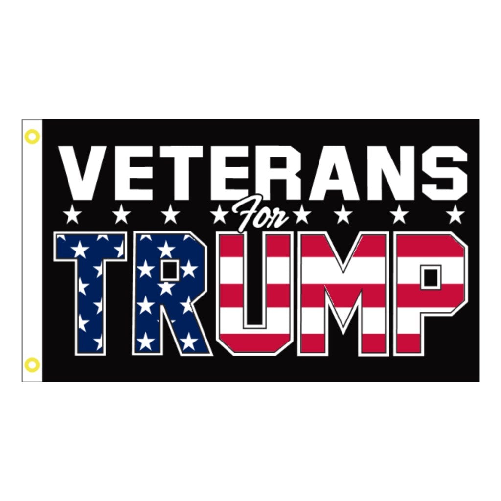 Veterans for Trump Patriotic Design 3'x5' Flag - PatriotDepot.com
