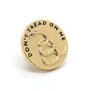 Vintage Don't Tread On Me Gadsden Round Lapel Pin - PatriotDepot.com