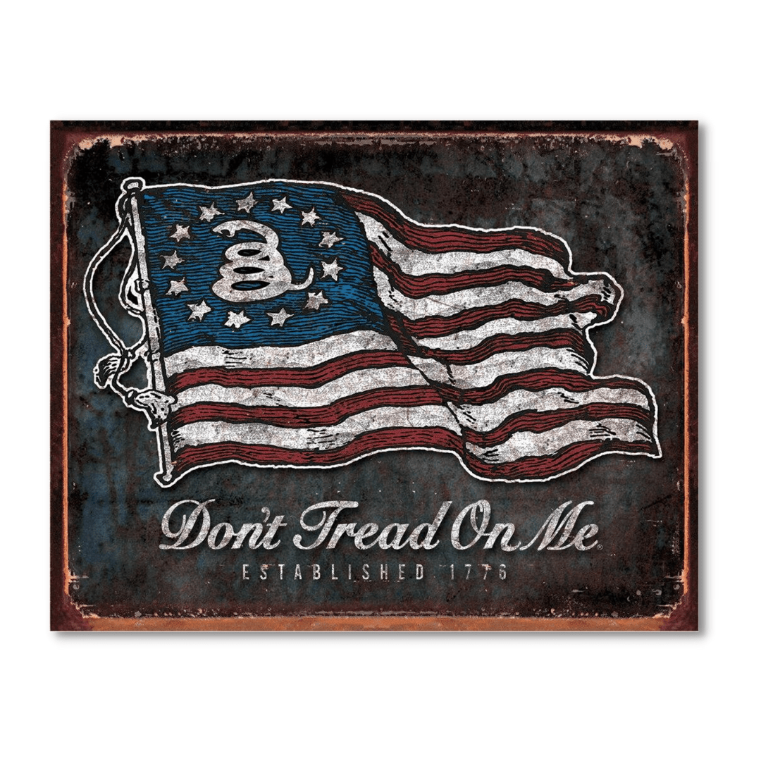Vintage Flag DTOM Tin Sign - PatriotDepot.com