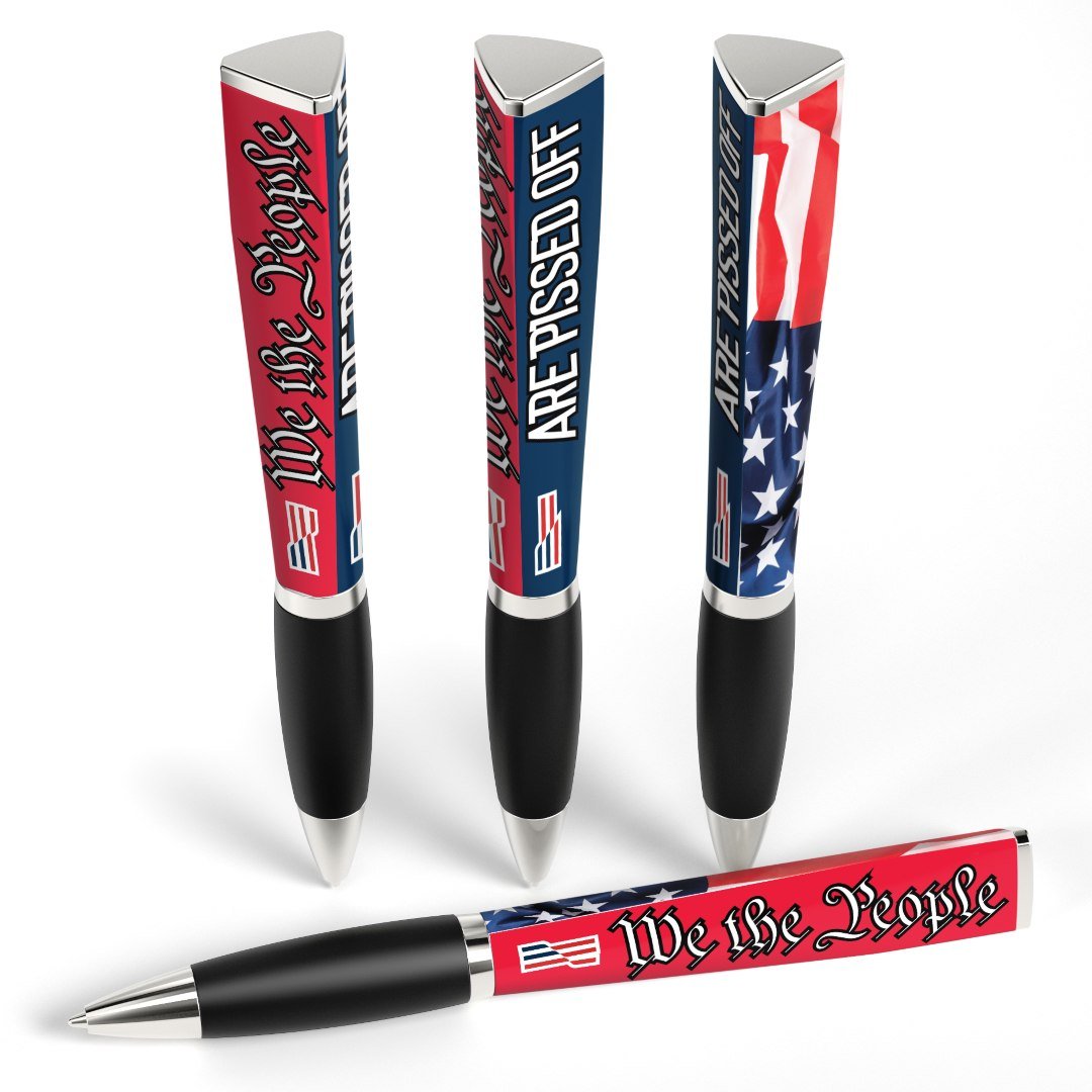 We the People Patriotic Performance Pen (3 Sided Design) w/ Case - PatriotDepot.com