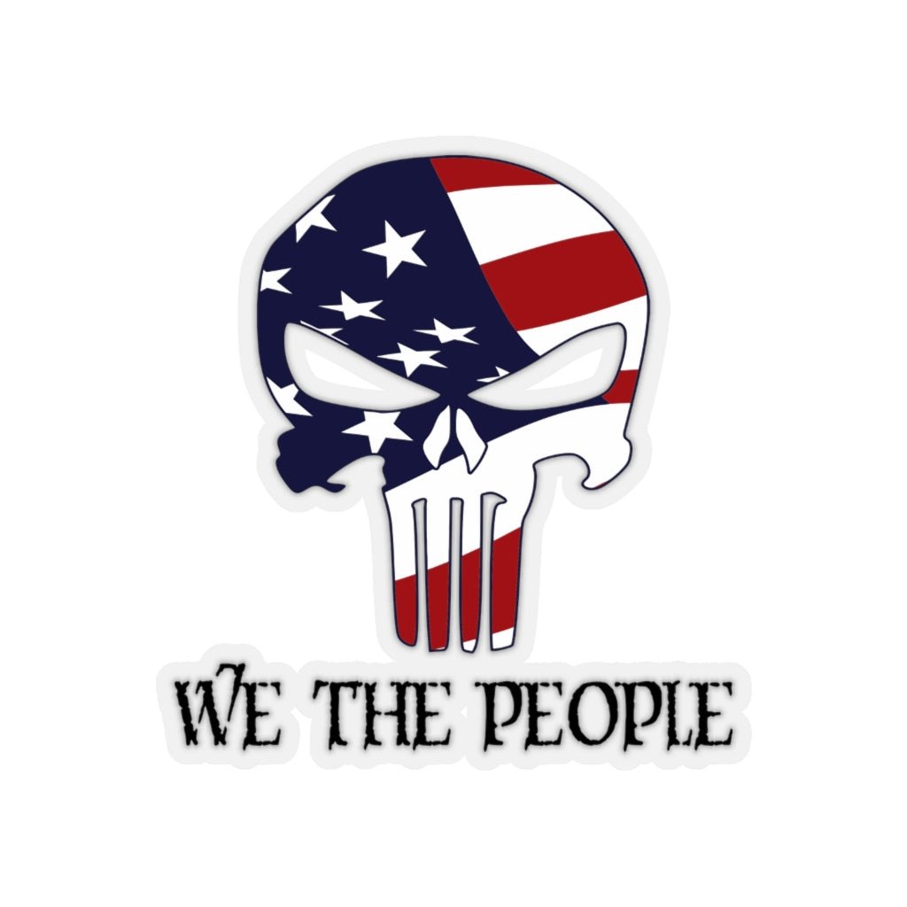 We The People Skull Kiss - Cut Stickers (4 sizes) - PatriotDepot.com