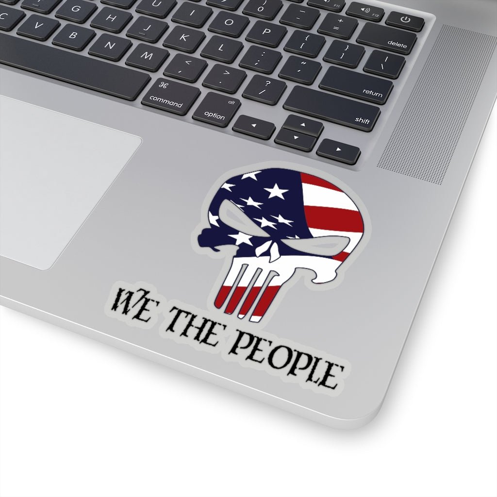 We The People Skull Kiss - Cut Stickers (4 sizes) - PatriotDepot.com