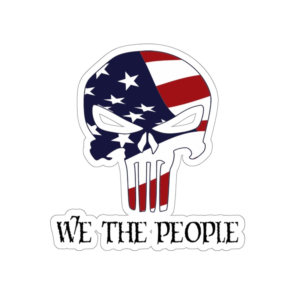 We The People Skull Kiss - Cut Stickers (4 sizes) - PatriotDepot.com