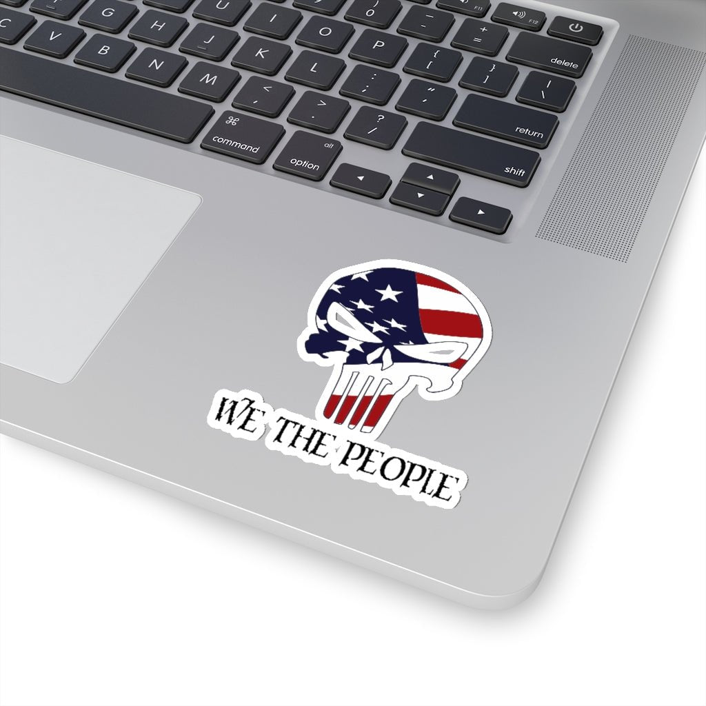 We The People Skull Kiss - Cut Stickers (4 sizes) - PatriotDepot.com