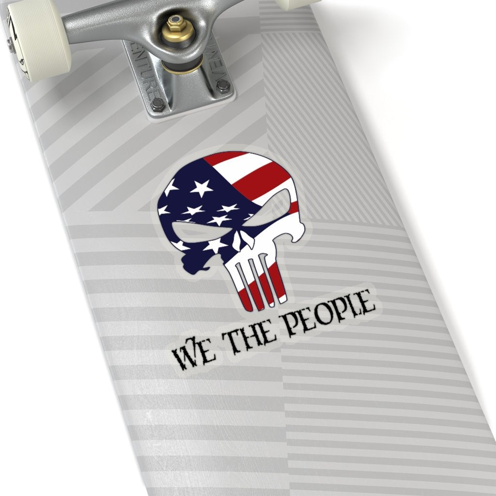 We The People Skull Kiss - Cut Stickers (4 sizes) - PatriotDepot.com