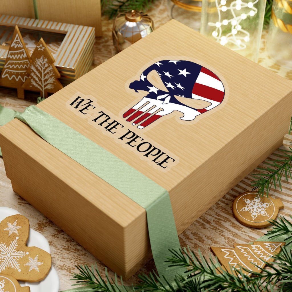 We The People Skull Kiss - Cut Stickers (4 sizes) - PatriotDepot.com